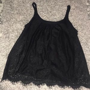 Black New York & Company lace tank top